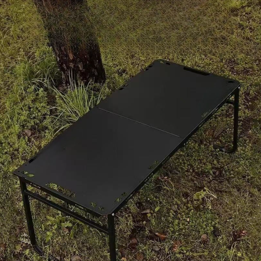 HXM Outdoor Iron Table for Picnics, Camping & Travel