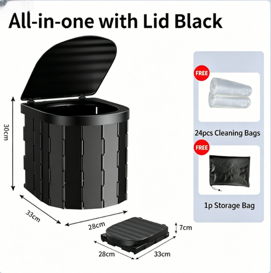 HXMoutdoor Integrated Portable Toilet for Outdoor Tent Use