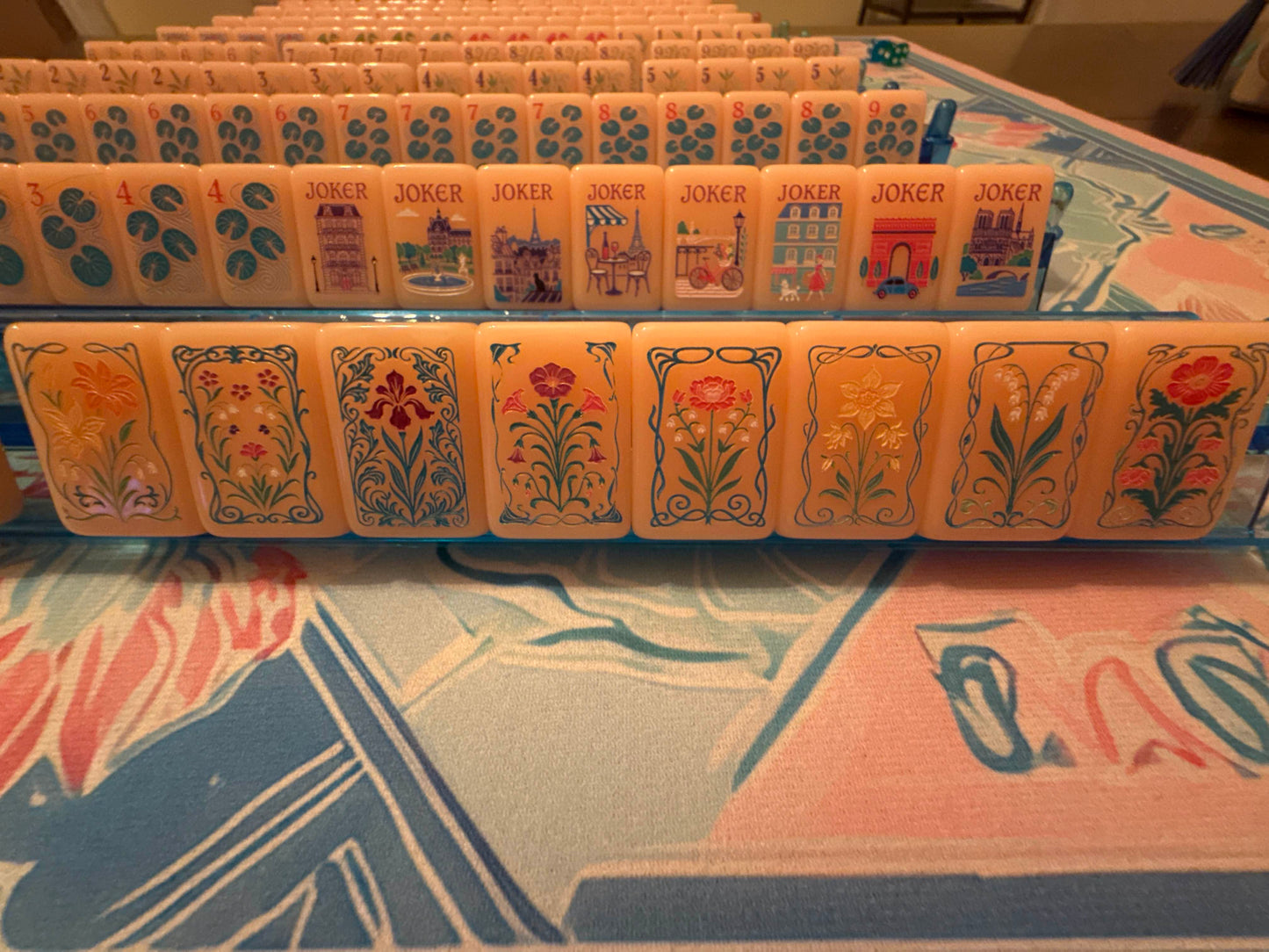 American Mahjong Set Pink Acrylic 160 Tiles/HXM