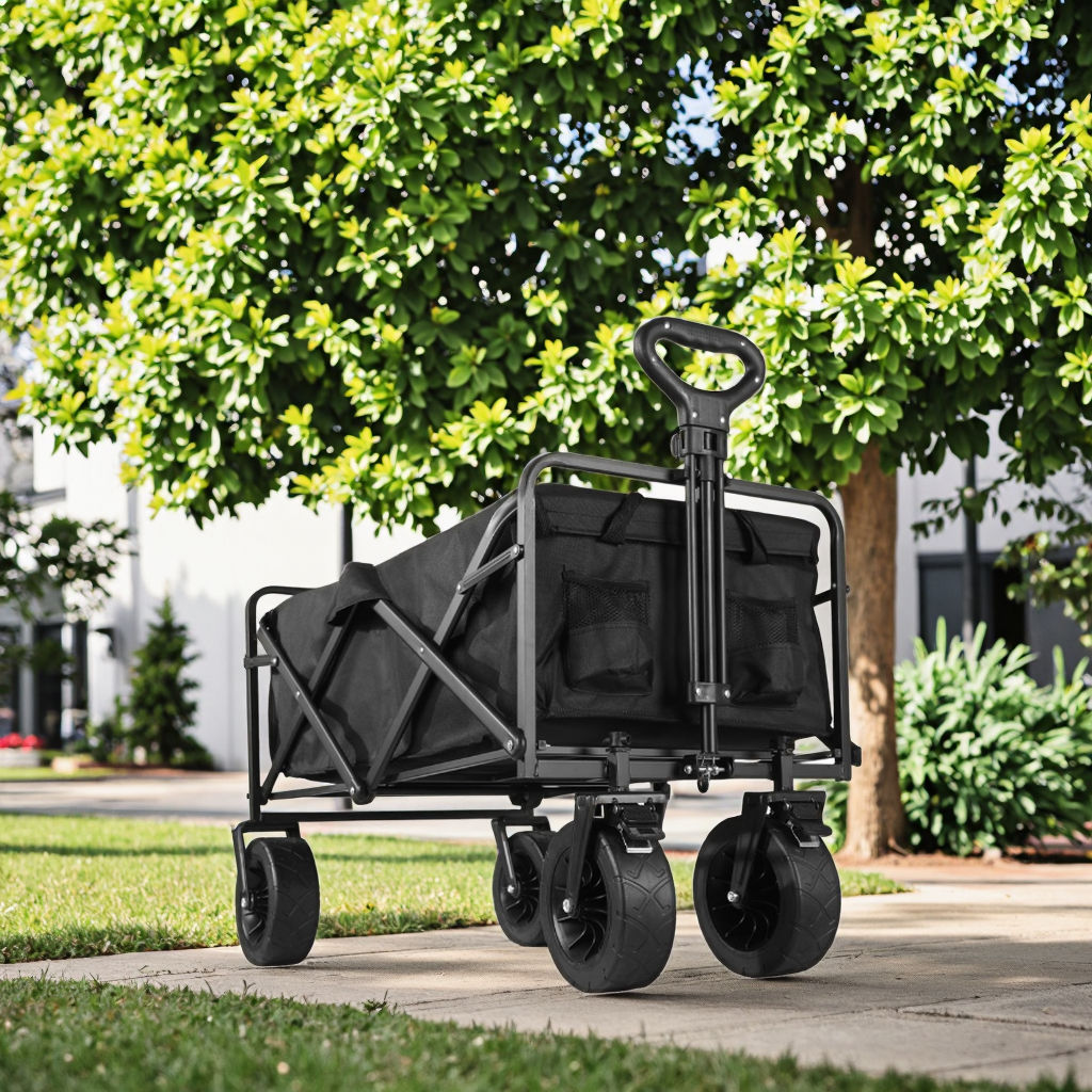 HX OUTDOOR Uensils Camping Wagon Cart Roll Container Folding Feature for Shopping