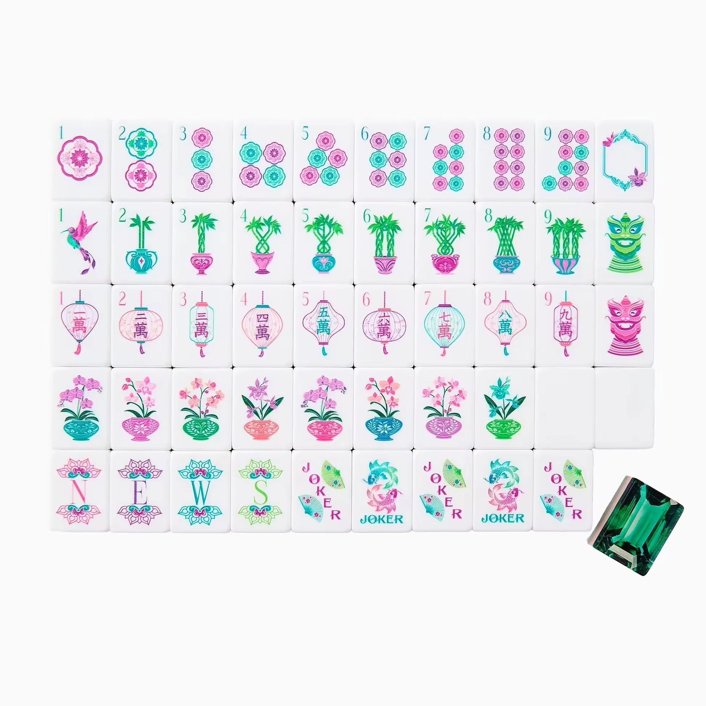 American Mahjong Set 4layer Acrylic 160 Tiles/HXM