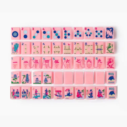 American Mahjong Set Black Acrylic 160 Tiles/HXM