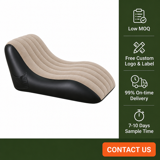 Anti-leakag Portable Flocked PVC Camping Inflatable Sofa
