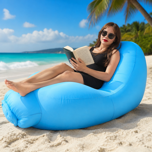 3s Fast Inflatable Camping Sofa | Waterproof Composite Fabric, Leak Tested & Explosion-Proof Outdoor Lounge Chair