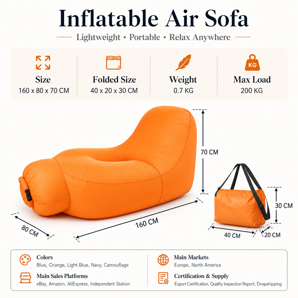 Durability Anti-leakage inflatable sofa for camping