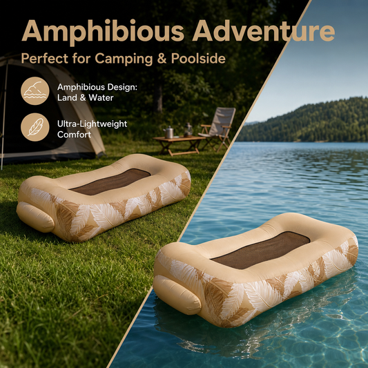 3s Fast Inflatable Camping Sofa | Waterproof Composite Fabric, Leak Tested & Explosion-Proof Outdoor Lounge Chair