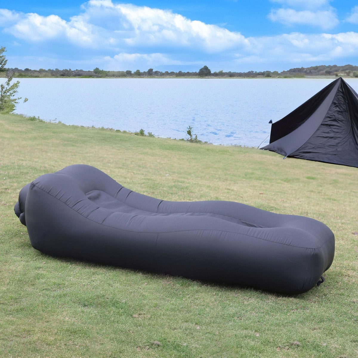 3s Fast Inflatable Camping Sofa | Waterproof Composite Fabric, Leak Tested & Explosion-Proof Outdoor Lounge Chair
