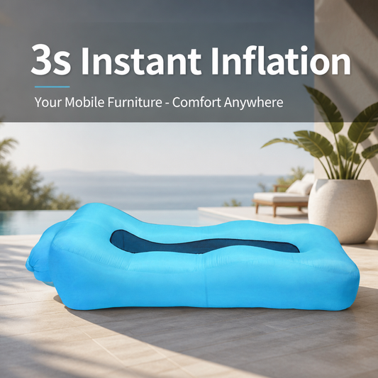 3s Fast Inflatable Camping Sofa | Waterproof Composite Fabric, Leak Tested & Explosion-Proof Outdoor Lounge Chair