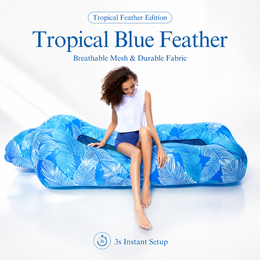 3s Fast Inflatable Camping Sofa | Waterproof Composite Fabric, Leak Tested & Explosion-Proof Outdoor Lounge Chair