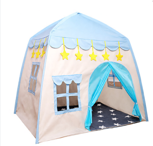 HXM Pink PrincessPlayhouse Indoor Baby House Kids Tent with Star Lights Toy