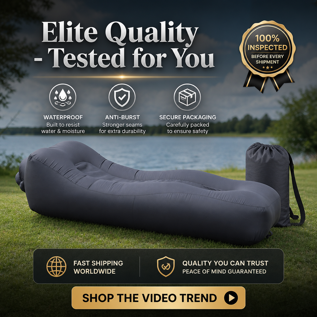3s Fast Inflatable Camping Sofa | Waterproof Composite Fabric, Leak Tested & Explosion-Proof Outdoor Lounge Chair