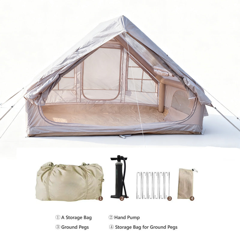 HX outdoor Air Dome Pump 5-6person Oxford Fabric Inflatable  Camping Tent