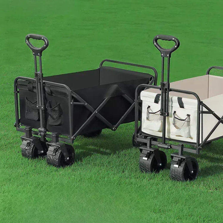 HX OUTDOOR Uensils Camping Wagon Cart Roll Container Folding Feature for Shopping