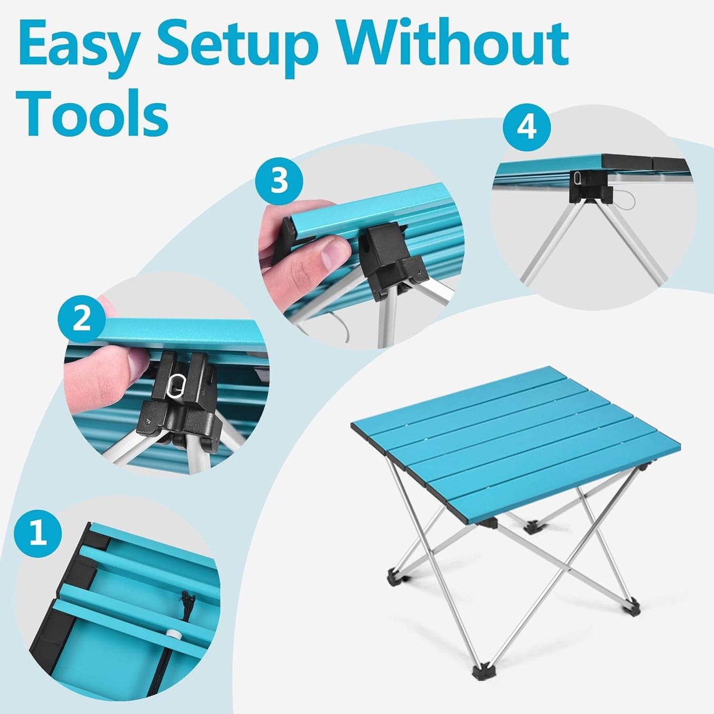 HX outdoor Small Aluminum Folding Table with Sand Carrying Bag for Outdoor Picnics BBQ
