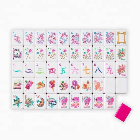 American Mahjong Set Black Acrylic 160 Tiles/HXM