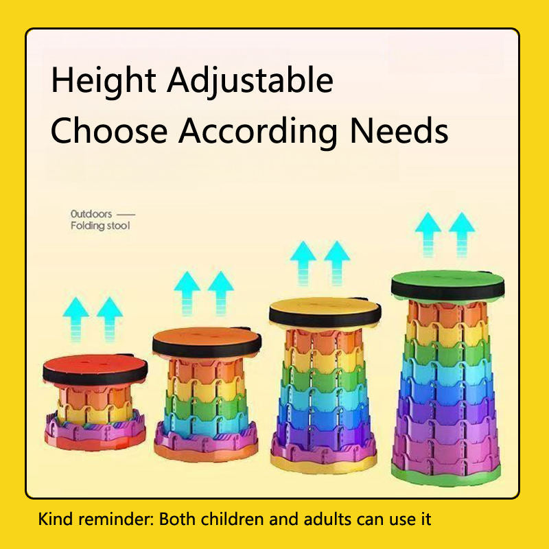 HXoutdoor Rainbow Plastic Folding Step Stool Black Red White Grey Colors for Kids & Children in Kitchen Outdoor & Park Use