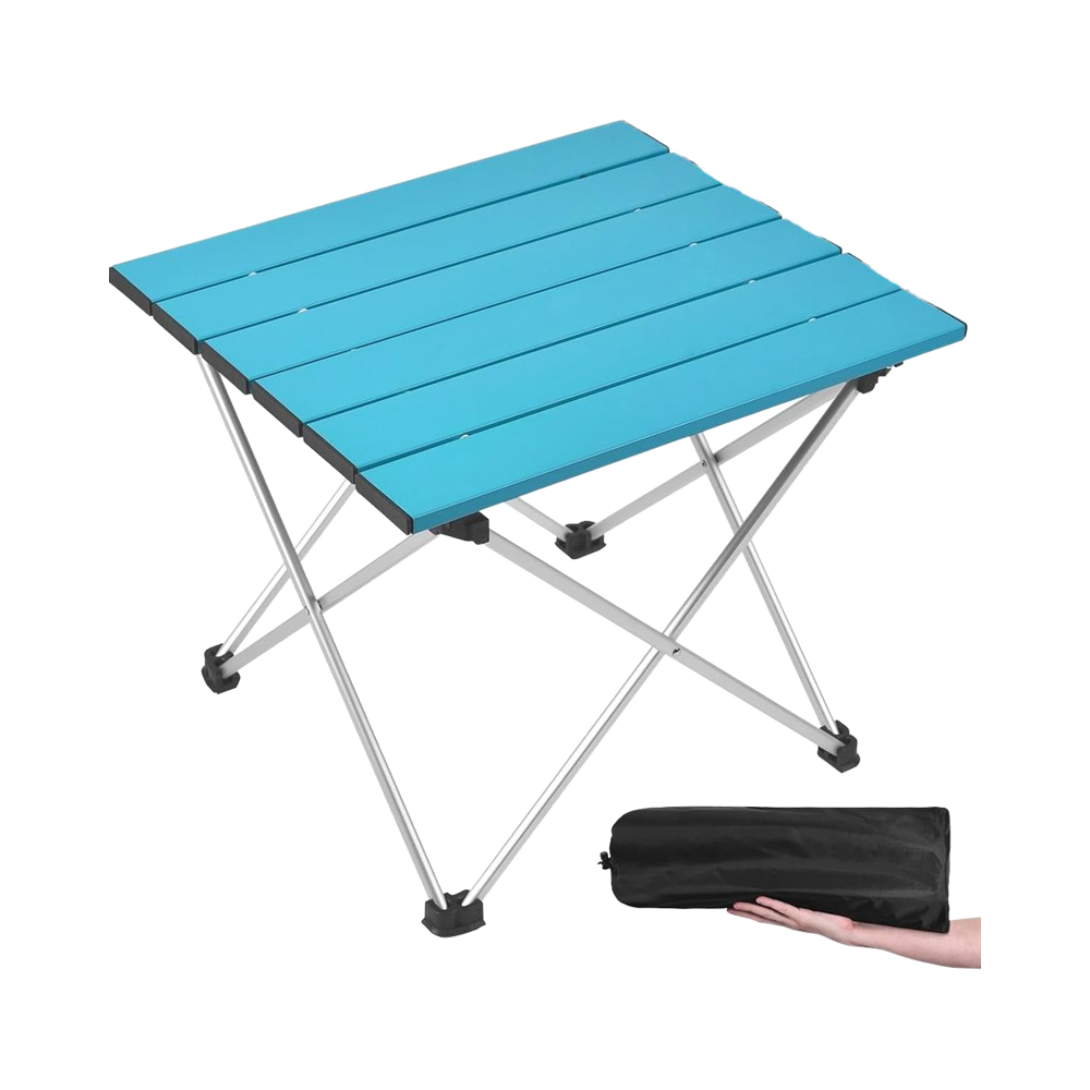 HX outdoor Small Aluminum Folding Table with Sand Carrying Bag for Outdoor Picnics BBQ