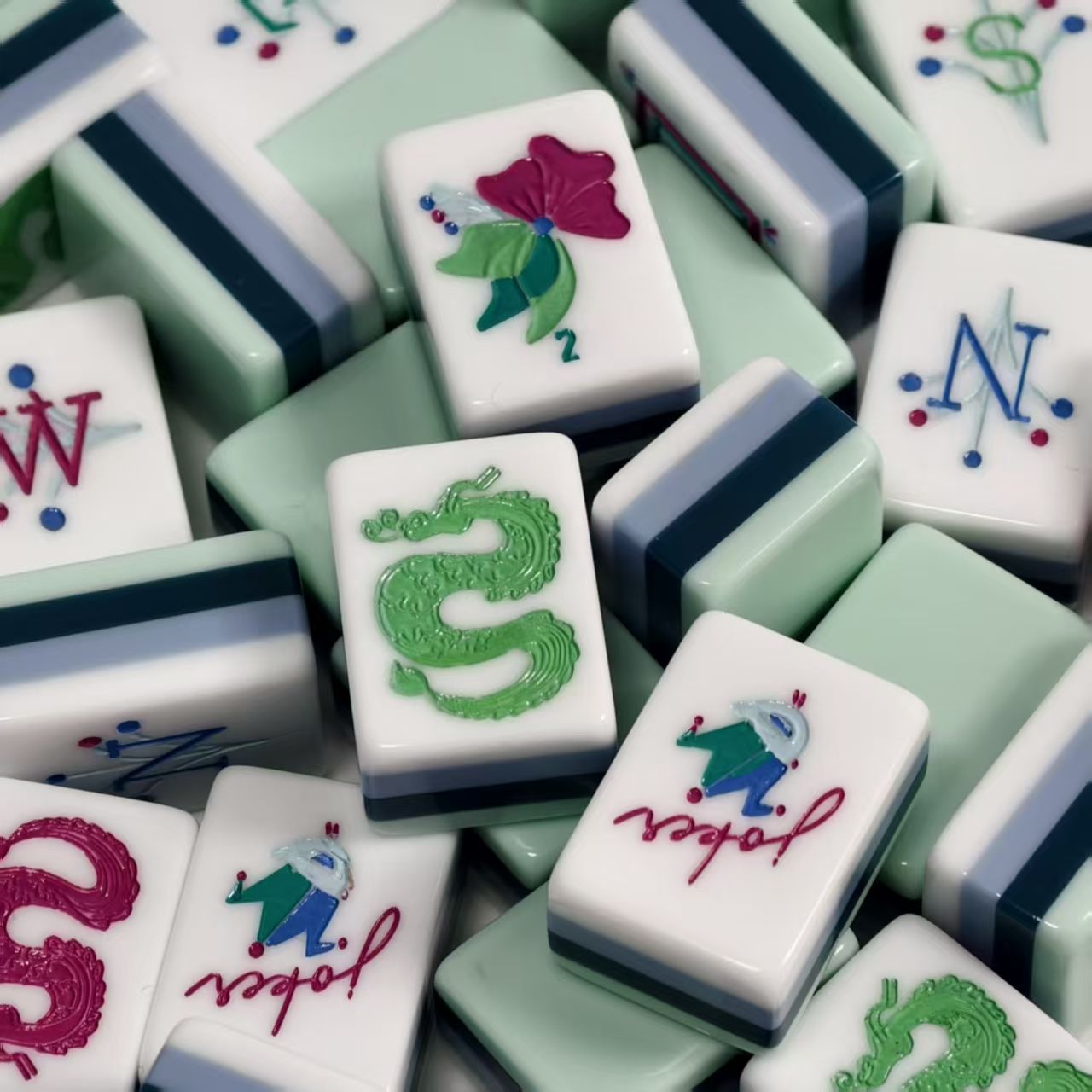 American Mahjong Set 4layer Acrylic 160 Tiles/HXM