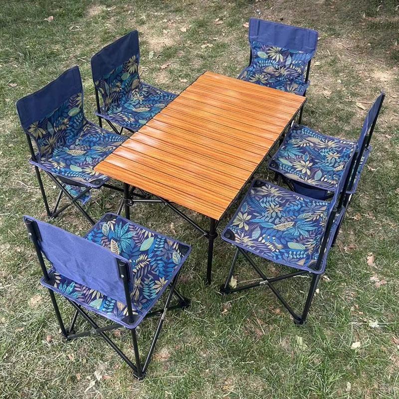 HX OUTDOOR Folding Picnic Table and Chairs Modern Design for Outdoor Camping Bathroom or Workshop Use