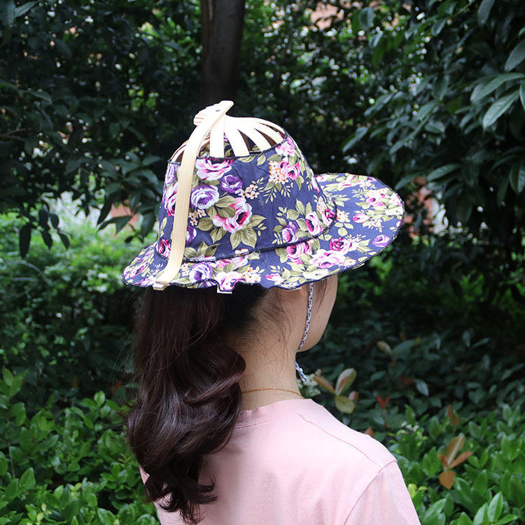 HX outdoor Dual-Use Folding Fan and Hat Sunscreen Beach Traveling Hat