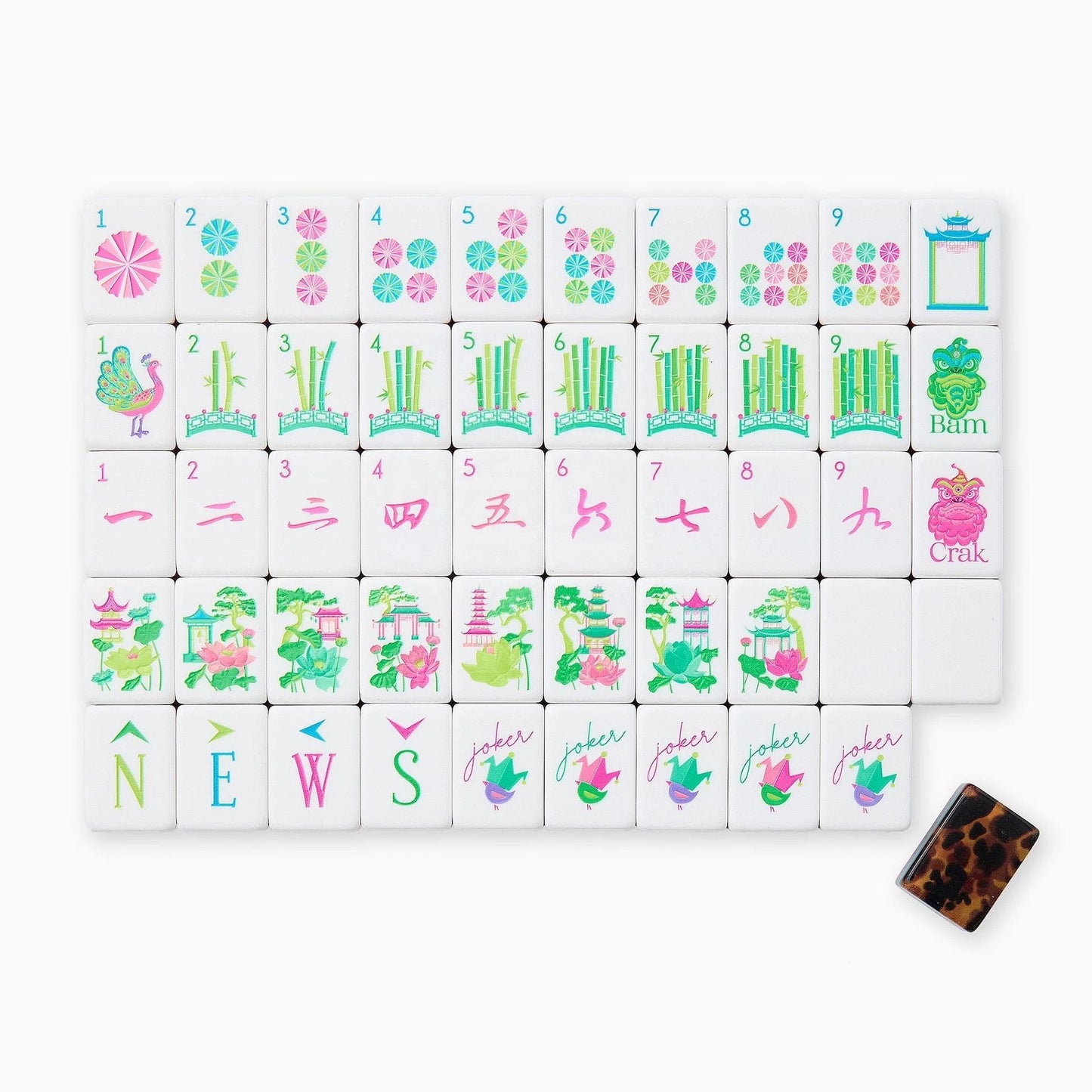 American Mahjong Set 4layer Acrylic 160 Tiles/HXM