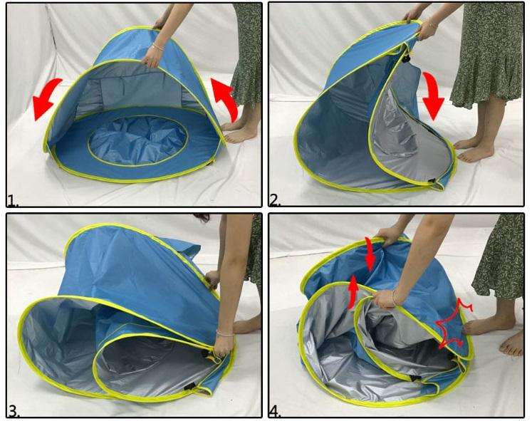 Outdoor Garden Backyard Kids Play Sun Shelter Quick Pop-Up Baby Beach Tent
