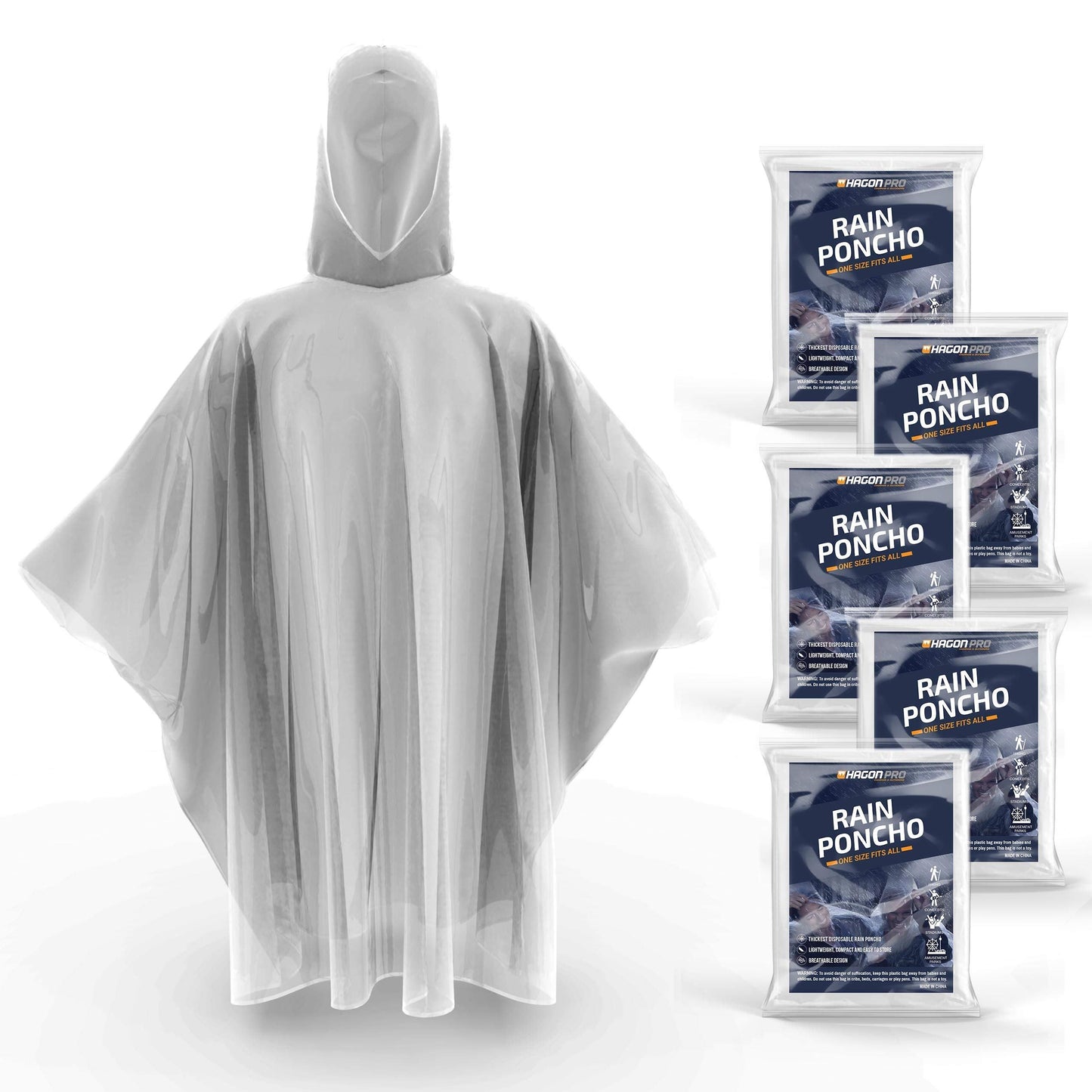 Emergency Raincoat Transparent Disposable Raincoat Plastic Waterproof Adults