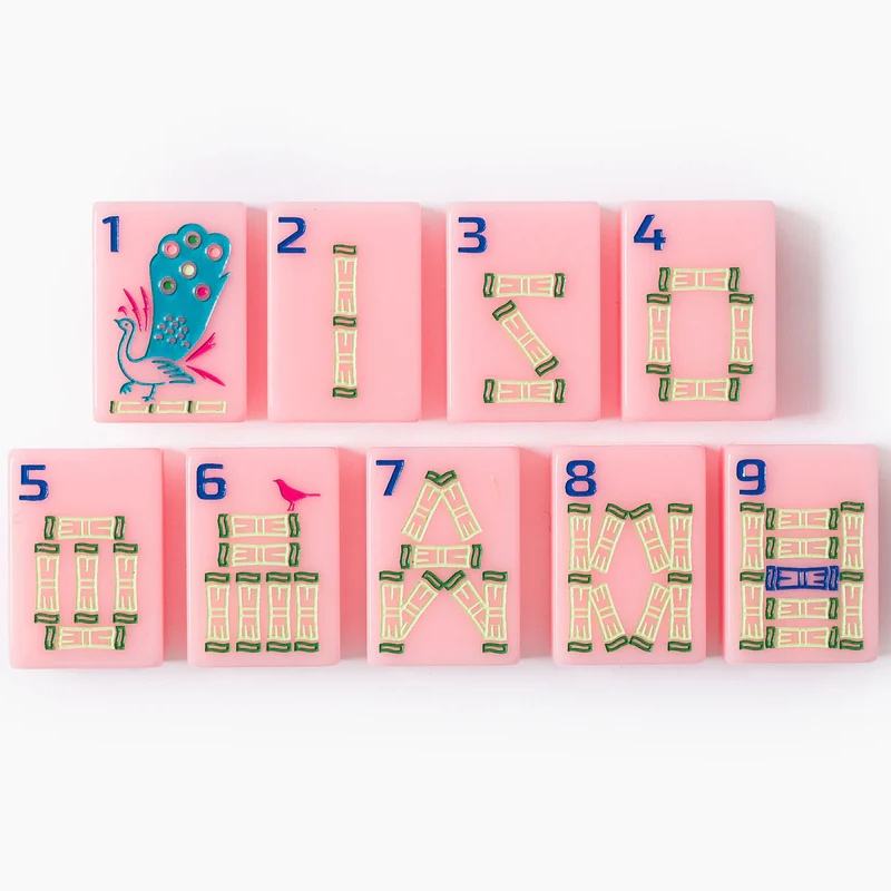 American Mahjong Set Pink Acrylic 160 Tiles/HXM